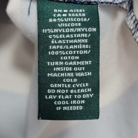 Lauren Ralph Lauren Top Medium Coastal Nautical Striped Bell Sleeve  607 *FLAW* - Picture 8 of 10